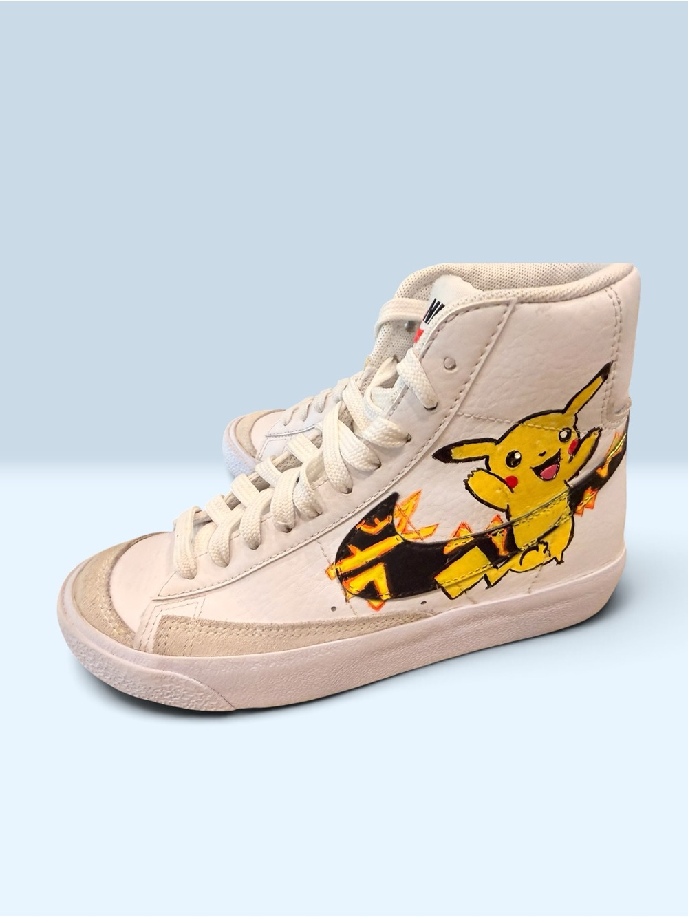 Nike Blazer Mid77 big kids shoes with custom Pokémon Graphics